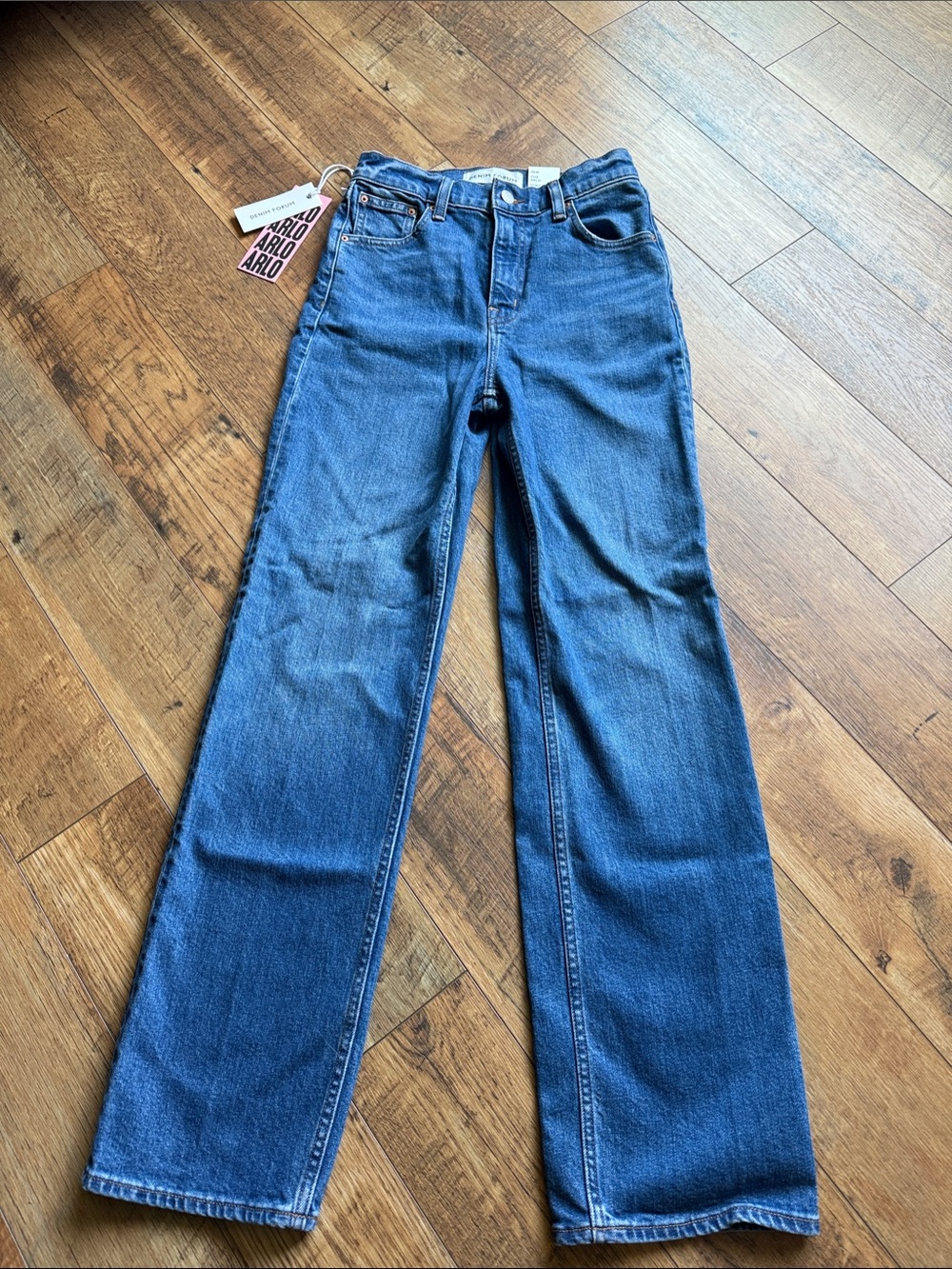 The Arlo Denim Forum Wide-Leg Jeans in Classic Blue